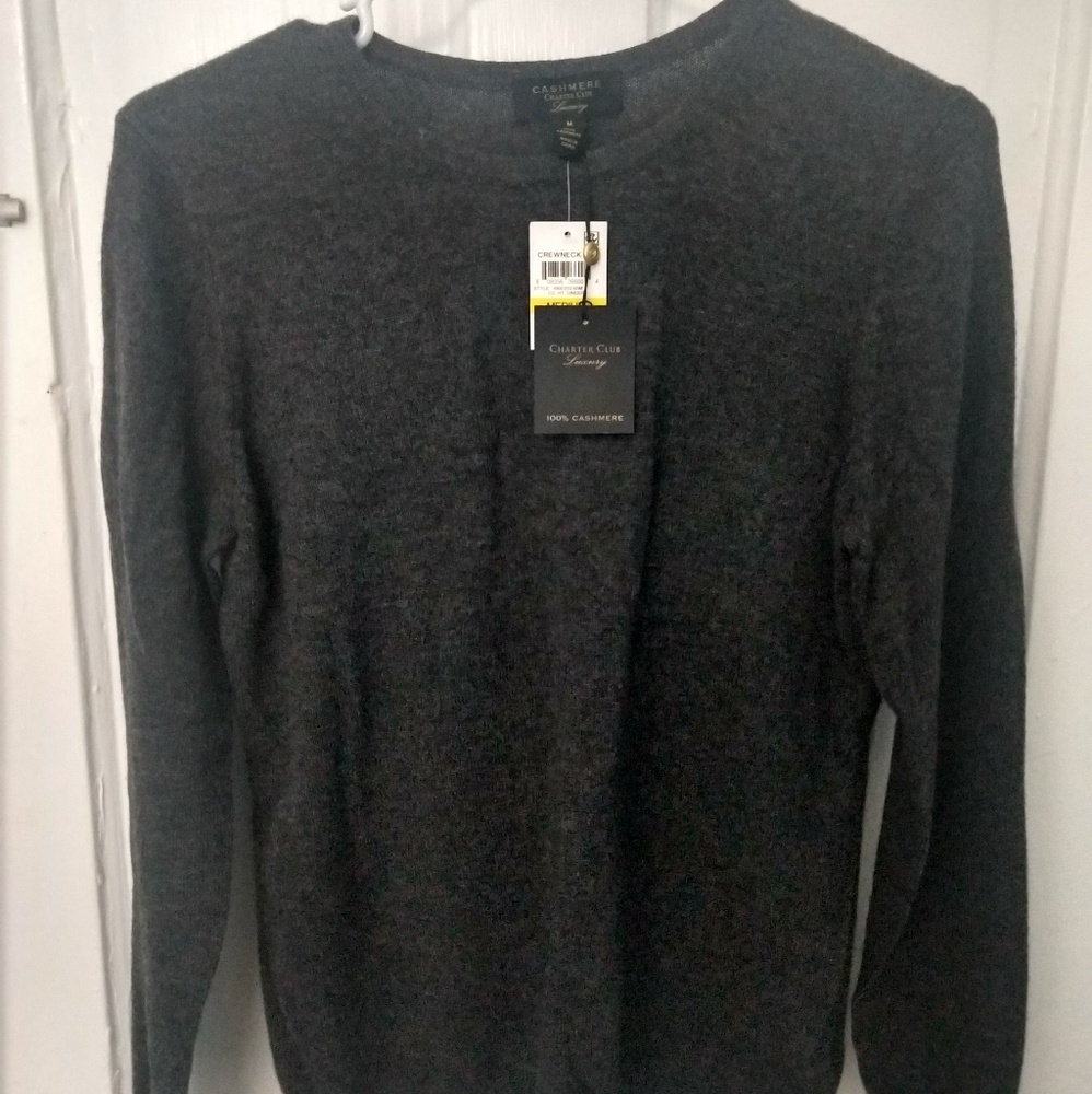 NEW 100% Cashmere Charter Club Crewneck - Size M